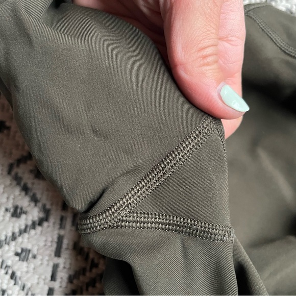 DARK OLIVE Wunder Train High Rise Crop 23” - Picture 2 of 5